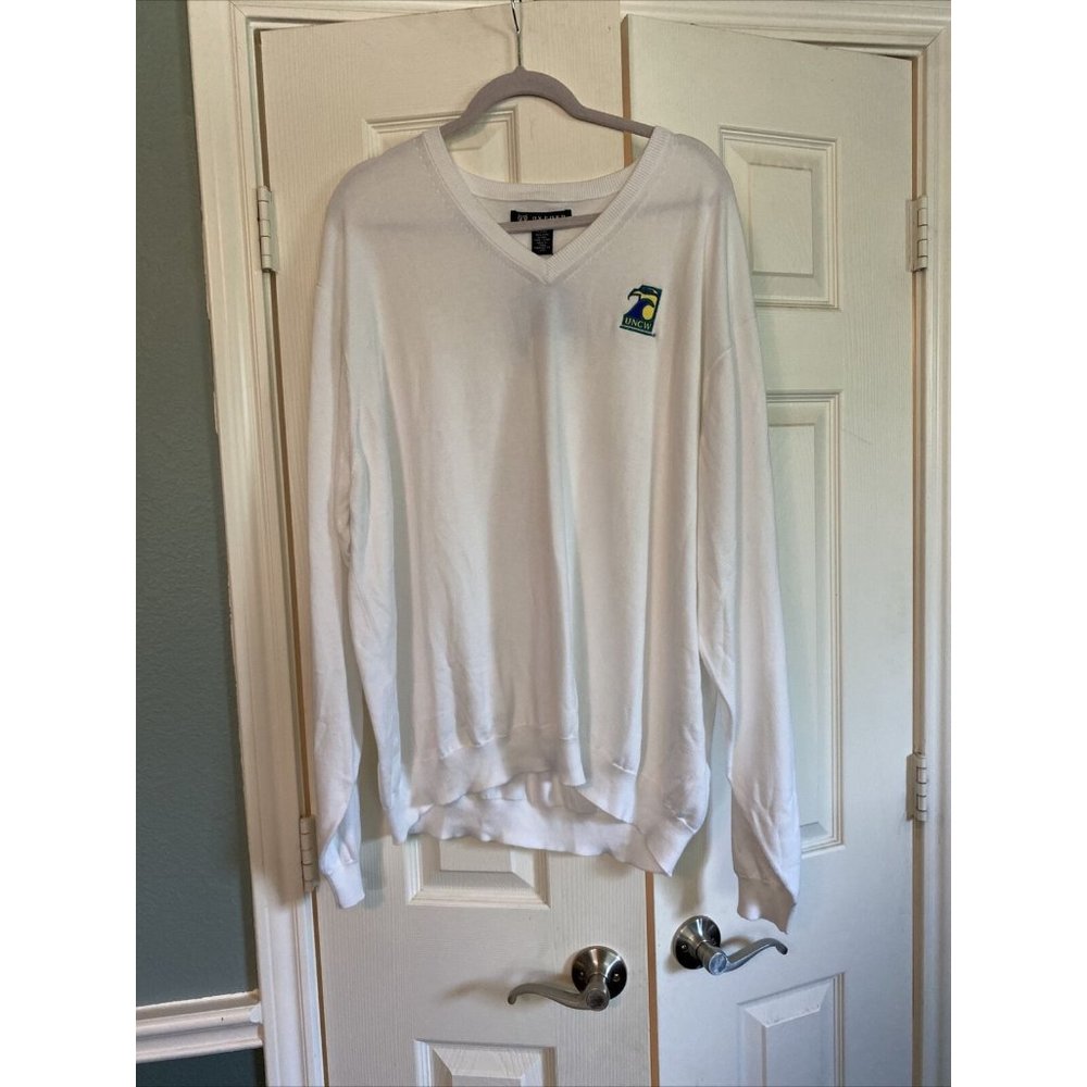 NWT Oxford golf UNCW White V Neck Sweater XXXL